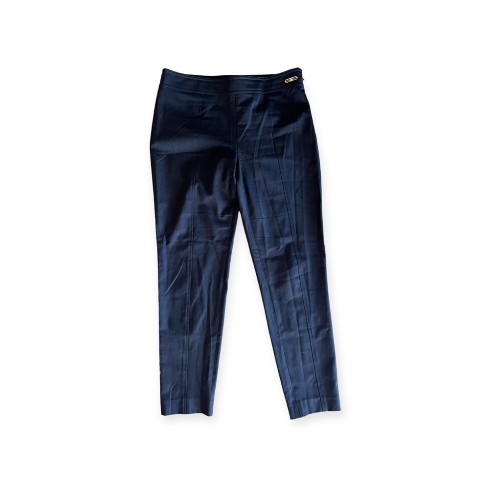Tory Burch pants business slacks blue office wool blend Sz 4 small Style 9000125